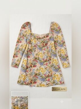 Reformation Floral Mini Dress in Yellow, Red, Pink, Blue
